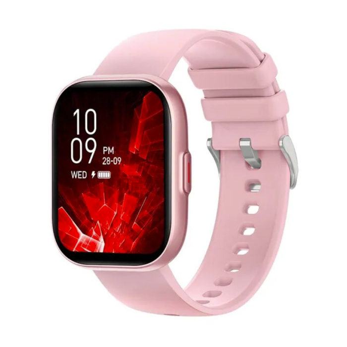 P68 Smartwatch – 2,04'' AMOLED-Bildschirm – Silikonarmband – 100 Sportmodi – Fitness-Sport-Aktivitäts-Tracker-Uhr Pink