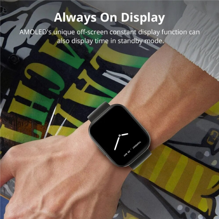 Reloj Inteligente P68 Pantalla AMOLED de 2.04 Correa de Silicona 100 Modos Deportivos Reloj Seguimiento de Actividad Deportiva Fitness