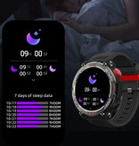 Lokmat Smartwatch Zeus 5 Pro - Monitoraggio del sonno, monitoraggio della frequenza cardiaca, dell'ossigeno, dell'attività sportiva, nero impermeabile