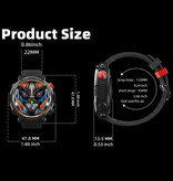 Lokmat Montre connectée Zeus 5 Pro - Moniteur de sommeil, fréquence cardiaque, oxygène, activité sportive, étanche, noir