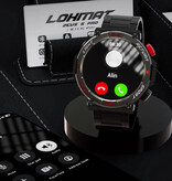 Lokmat Zeus 5 Pro Smartwatch – Schlafmonitor, Herzfrequenz, Sauerstoff, Sportaktivitäts-Tracker, wasserdicht, Rot