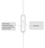 EastVita S18 Earphones with Microphone and One Button Control - 3.5mm AUX Earphones White