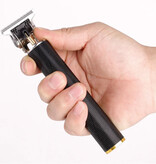 Stuff Certified® Maszynka do strzyżenia włosów Retro T9 z ekranem LCD - Bezprzewodowy trymer Golarka elektryczna Golden Dragon