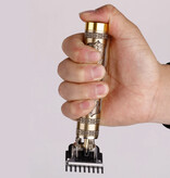 Stuff Certified® Tondeuse à cheveux rétro T9 avec écran LCD - Tondeuse sans fil Rasoir électrique Golden Dragon