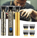 Stuff Certified® Retro T9 Hair Clipper with LCD Screen - Cordless Trimmer Electric Shaver Gold Dragon