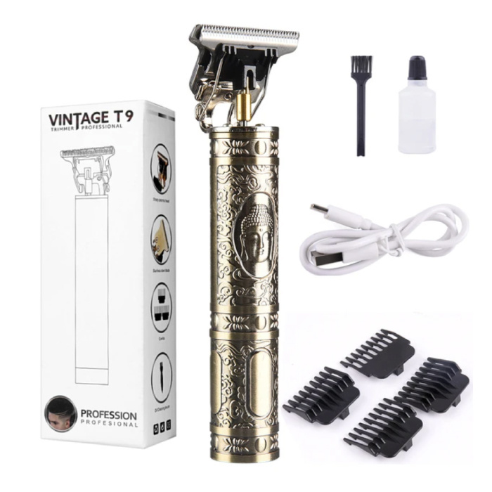 Stuff Certified® Retro T9 Hair Clipper - Cordless Trimmer Electric Shaver - Bronze Buddha