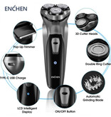 Encen Blackstone Rotary Shaver - Trimmer Cordless Shaving Machine Electric Hair Clipper Silver