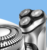 Encen Blackstone Rotationsrasierer – Trimmer, kabellose Rasiermaschine, elektrische Haarschneidemaschine, Silber