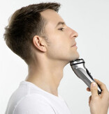 Encen Rasoio rotativo Blackstone - Trimmer Macchina da barba senza fili Tagliacapelli elettrico Argento