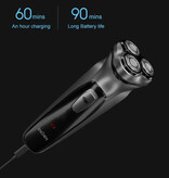 Enchen Golarka rotacyjna Blackstone - Trymer Bezprzewodowa maszynka do golenia Elektryczna maszynka do strzyżenia włosów Srebrna