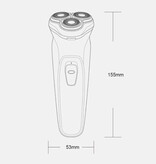 Encen Afeitadora rotativa Blackstone - Recortadora Máquina de afeitar inalámbrica Cortadora de cabello eléctrica Plata