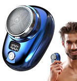 Stuff Certified® Mini afeitadora - Recortadora Máquina de afeitar inalámbrica Cortadora de cabello eléctrica Azul