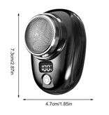 Stuff Certified® Mini golarka - trymer Bezprzewodowa maszynka do golenia Elektryczna maszynka do strzyżenia włosów Czarna