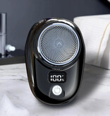 Stuff Certified® Mini afeitadora - Recortadora Máquina de afeitar inalámbrica Cortadora de cabello eléctrica Plata