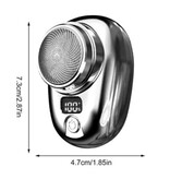 Stuff Certified® Mini afeitadora - Recortadora Máquina de afeitar inalámbrica Cortadora de cabello eléctrica Plata