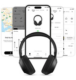 QCY H3 Draadloze Koptelefoon - ANC Bluetooth 5.4 Hi-Res Headset Donkerblauw