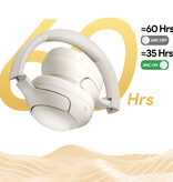 QCY Słuchawki bezprzewodowe H3 — zestaw słuchawkowy ANC Bluetooth 5.4 Hi-Res, jasnoniebieski
