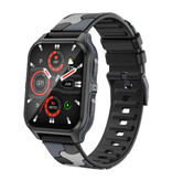 COLMI P73 Smartwatch - Silicone Strap - 1.9" Military Sports Activity Tracker Watch Black Gray