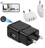 Stuff Certified® Ładowarka USB z kamerą bezpieczeństwa — kamera HD 1080p z czujnikiem ruchu z czujnikiem ruchu, czarna