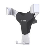 V-MMS Universele Telefoonhouder Auto met Luchtrooster Clip - Dashboard Smartphone Holder Zilver