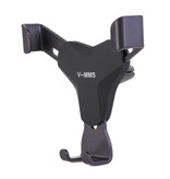 V-MMS Universal Phone Holder Car with Air Vent Clip - Dashboard Smartphone Holder Black