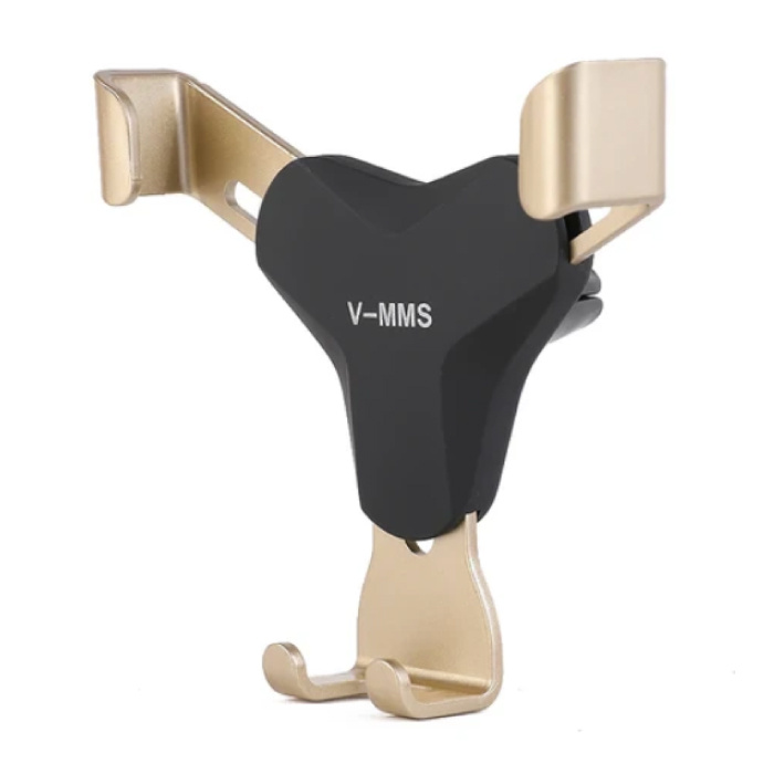 Universal Phone Holder Car with Air Vent Clip - Dashboard Smartphone Holder Gold