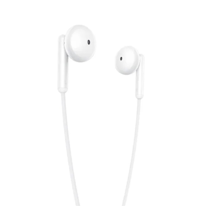 Klasyczne słuchawki Buds z jednym klawiszem sterowania – słuchawki douszne USB typu C – białe