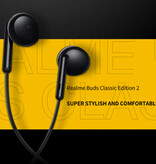 Realme Buds Classic-Ohrhörer mit Ein-Tasten-Steuerung – USB-Typ-C-Ohrhörer – Schwarz