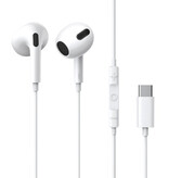 Baseus Auricolari C17 con microfono - Auricolari USB-C Auricolare con gestione del volume - Bianco