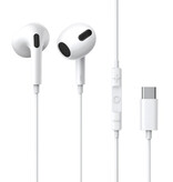 Baseus C17-Ohrhörer mit Mikrofon – USB-C-Kopfhörer mit Lautstärkeregelung – Weiß
