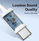 Baseus C17 Słuchawki douszne z mikrofonem — słuchawki USB-C Słuchawki do zarządzania głośnością — białe