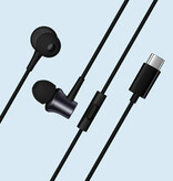 Xiaomi Piston 3-Ohrhörer – mit Mikrofon und Ein-Tasten-Steuerung – USB-Typ-C-Ohrhörer, Kopfhörer mit Kabel, Schwarz