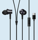 Xiaomi Słuchawki douszne Piston 3 — z mikrofonem i sterowaniem jednym klawiszem — Słuchawki USB typu C Słuchawki douszne, przewodowe, czarne