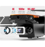 Stuff Certified® Dron E88 Mini RC z kamerą 4K – Quadcopter WiFi z automatycznym powrotem jednym klawiszem – czarny