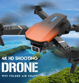 Stuff Certified® E88 Mini RC Drone con cámara 4K - Cuadricóptero WiFi con retorno automático de una tecla - Blanco