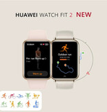 Huawei Fit 2 Smartwatch – Silikonarmband – 1,74-Zoll-AMOLED-Display – Herzfrequenz-Sport-Tracker-Uhr – Schwarz