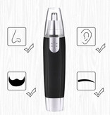 Sumifun Mini recortadora - Afeitadora eléctrica inalámbrica para nariz, cejas, orejas, color negro