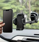 VIKEFON Supporto universale per telefono da auto Sucker con supporto per cruscotto - nero