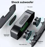 Manovo Wireless Speaker - FM Radio Alarm Clock Bluetooth 5.0 Soundbar - Gold