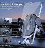 TOPK Supporto universale per telefono da auto con clip per bocchetta dell'aria - nero
