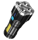 Stuff Certified® High Power LED Flashlight - USB Rechargeable Strong Light Camping - Black