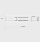 Xiaomi Smiling Shark Outdoor-LED-Taschenlampe – wiederaufladbarer USB-Flutlicht mit Seitenlichtern für Camping – Grau
