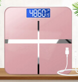 APWIKOGER Bilancia personale digitale - 180 kg / 0,2 kg - Bilancia pesapersone digitale corporea - Sfumatura rosa-verde - Copy
