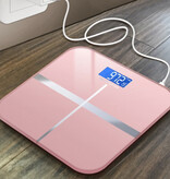 APWIKOGER Báscula personal digital - 180 kg / 0,2 kg - Báscula de peso corporal Body Digital - Degradado rosa-verde - Copy