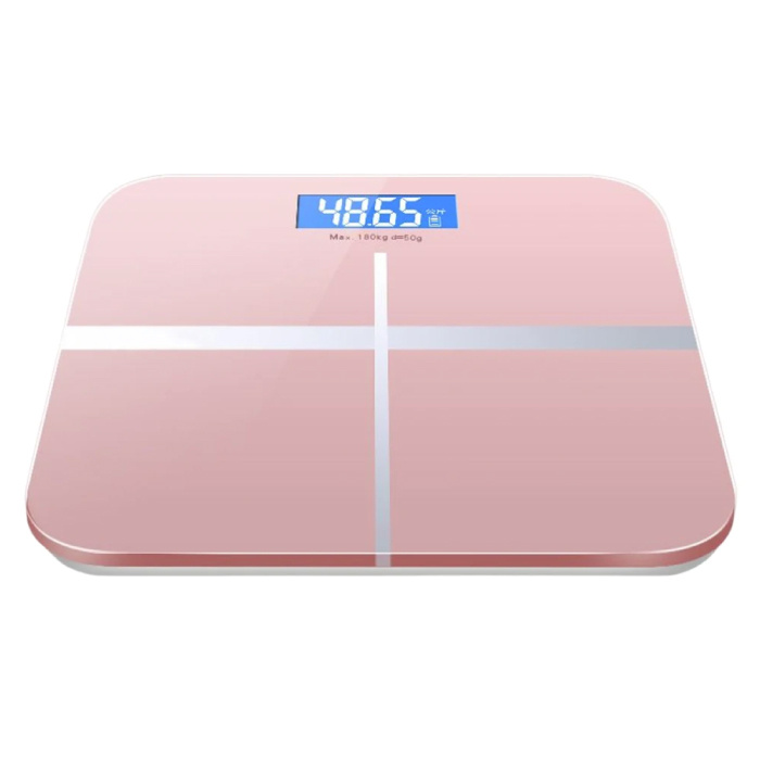 APWIKOGER Elektronische Personenweegschaal - 180kg / 0.2kg - Weegschaal Lichaamsgewicht Lichaam Digitaal - Roze