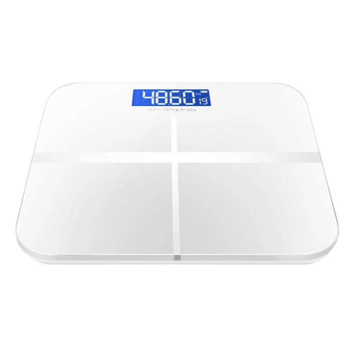 APWIKOGER Elektroniczna waga osobista - 180kg / 0,2kg - Cyfrowa waga ciała - biała