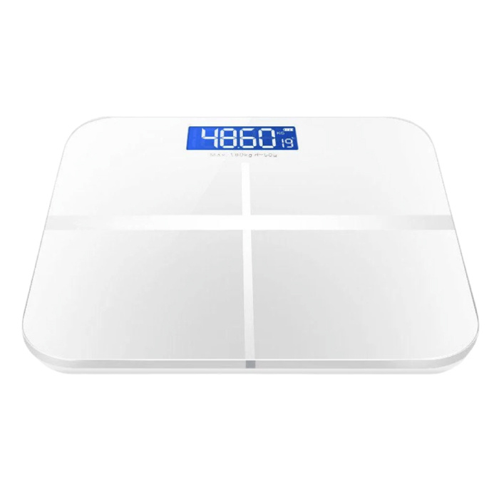 APWIKOGER Pèse-personne électronique – 180 kg/0,2 kg – Balance numérique corporelle – Blanc