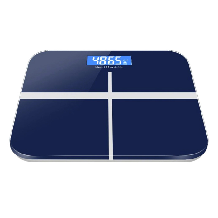 APWIKOGER Bilancia personale elettronica - 180 kg / 0,2 kg - Bilancia digitale per il peso corporeo - Blu