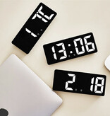 Stuff Certified® Wecker-Nachtlicht – LED-Schlummerwecker, Hintergrundbeleuchtung, Temperatur – Blau