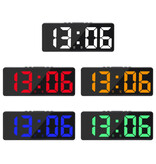 Stuff Certified® Alarm Clock Night Light - LED Snooze Alarm Clock Backlight Temperature - Blue